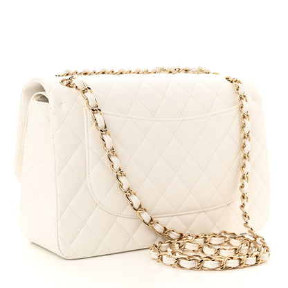 Chanel Caviar Quilted Jumbo Double Flap White 3 of 11