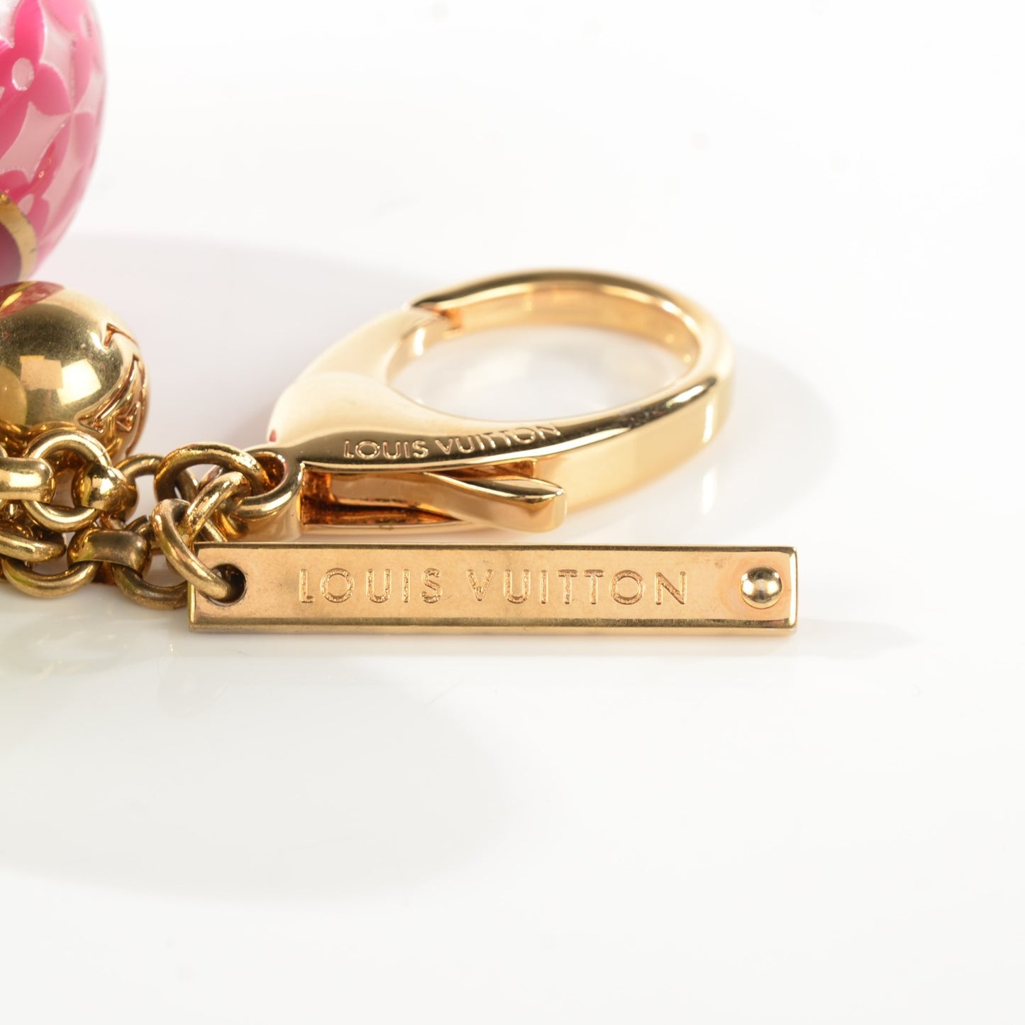Mini Lin Croisette Bag Charm Pink Green