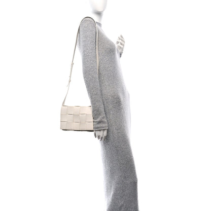 Bottega Veneta Lambskin Maxi Intrecciato Cassette Crossbody Bag White 2 of 9