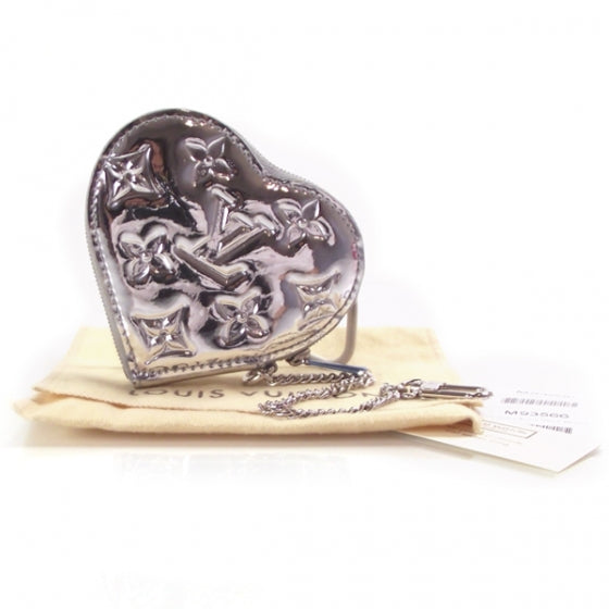 Louis Vuitton Monogram Miroir Heart Coin Purse Silver 2 of 7