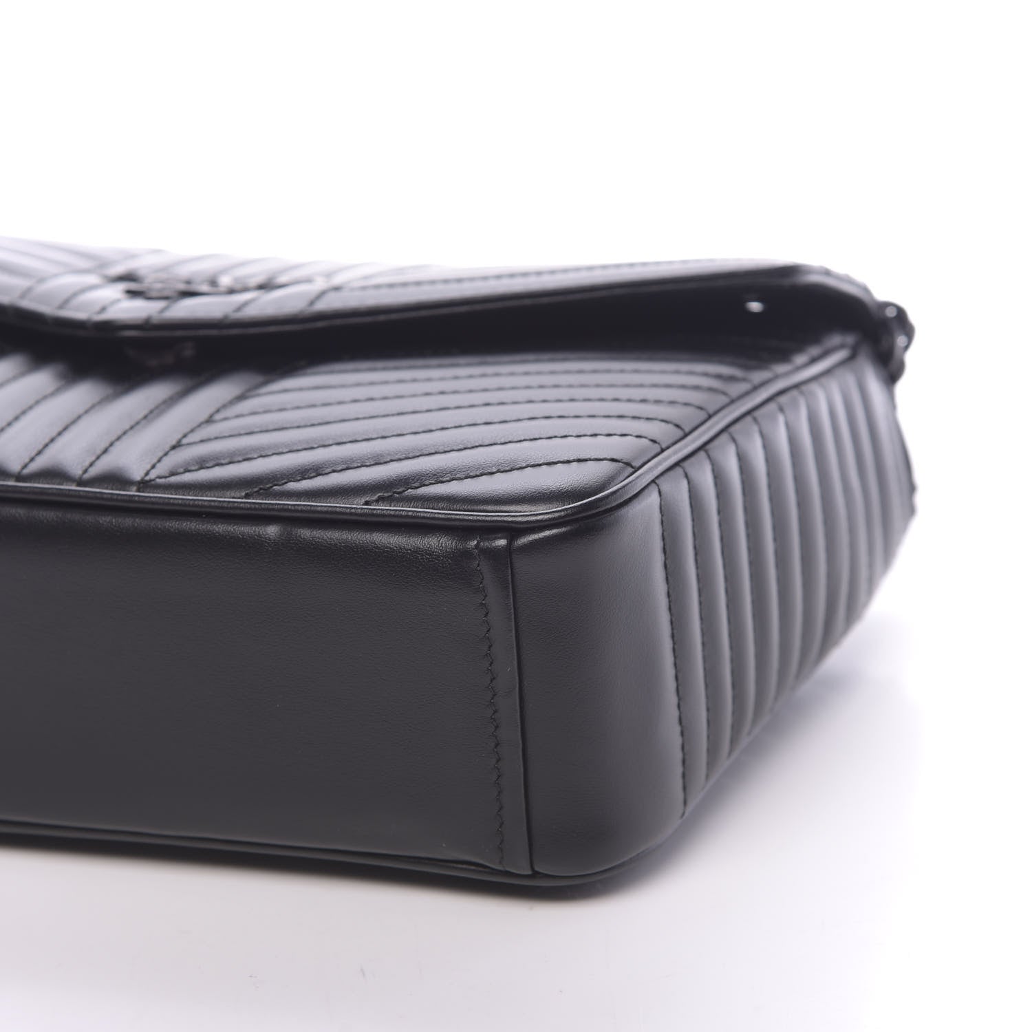 Prada Soft Calf Impunture Diagramme Flap Black 8 of 9