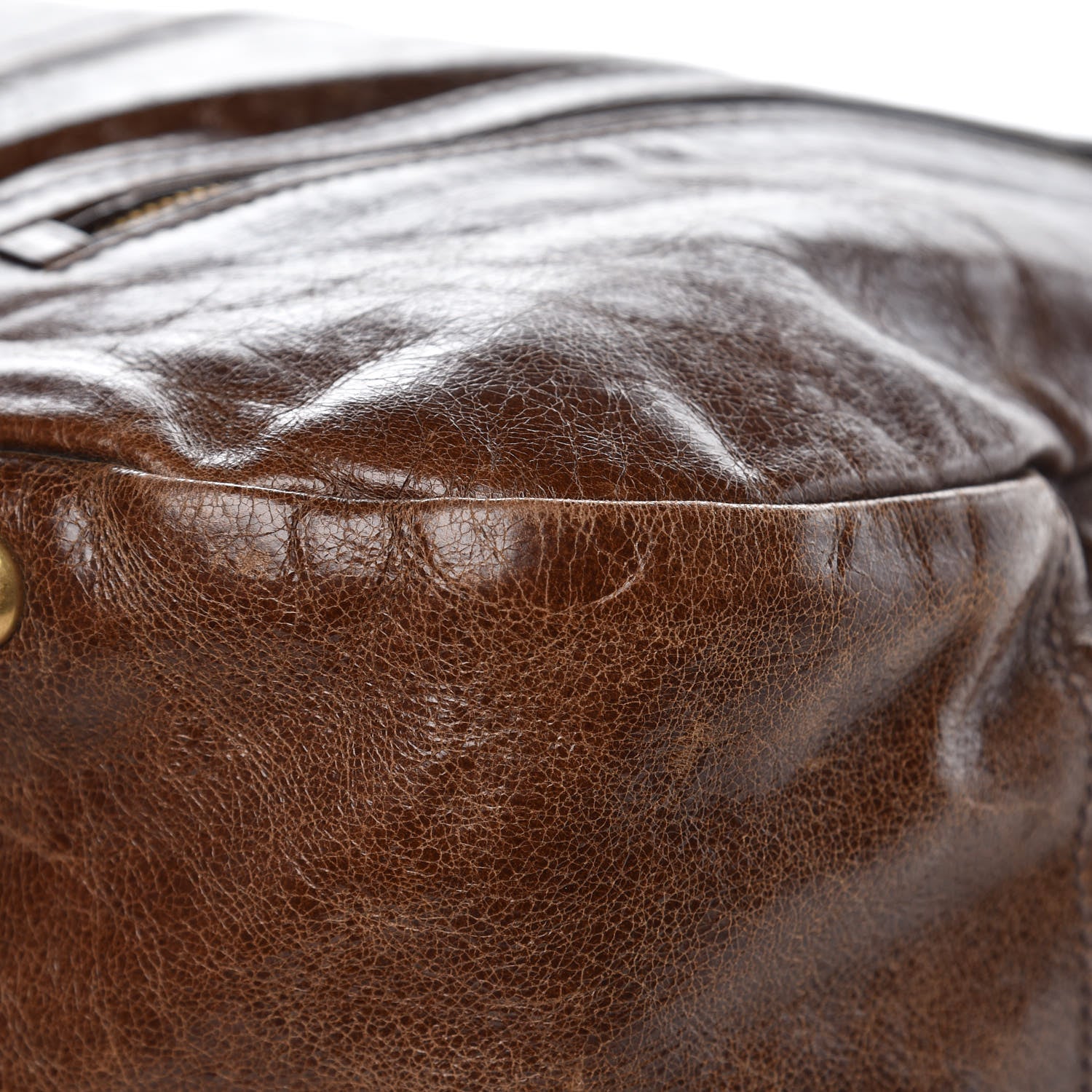 Prada Vitello Shine Hobo Nocciolo 10 of 13