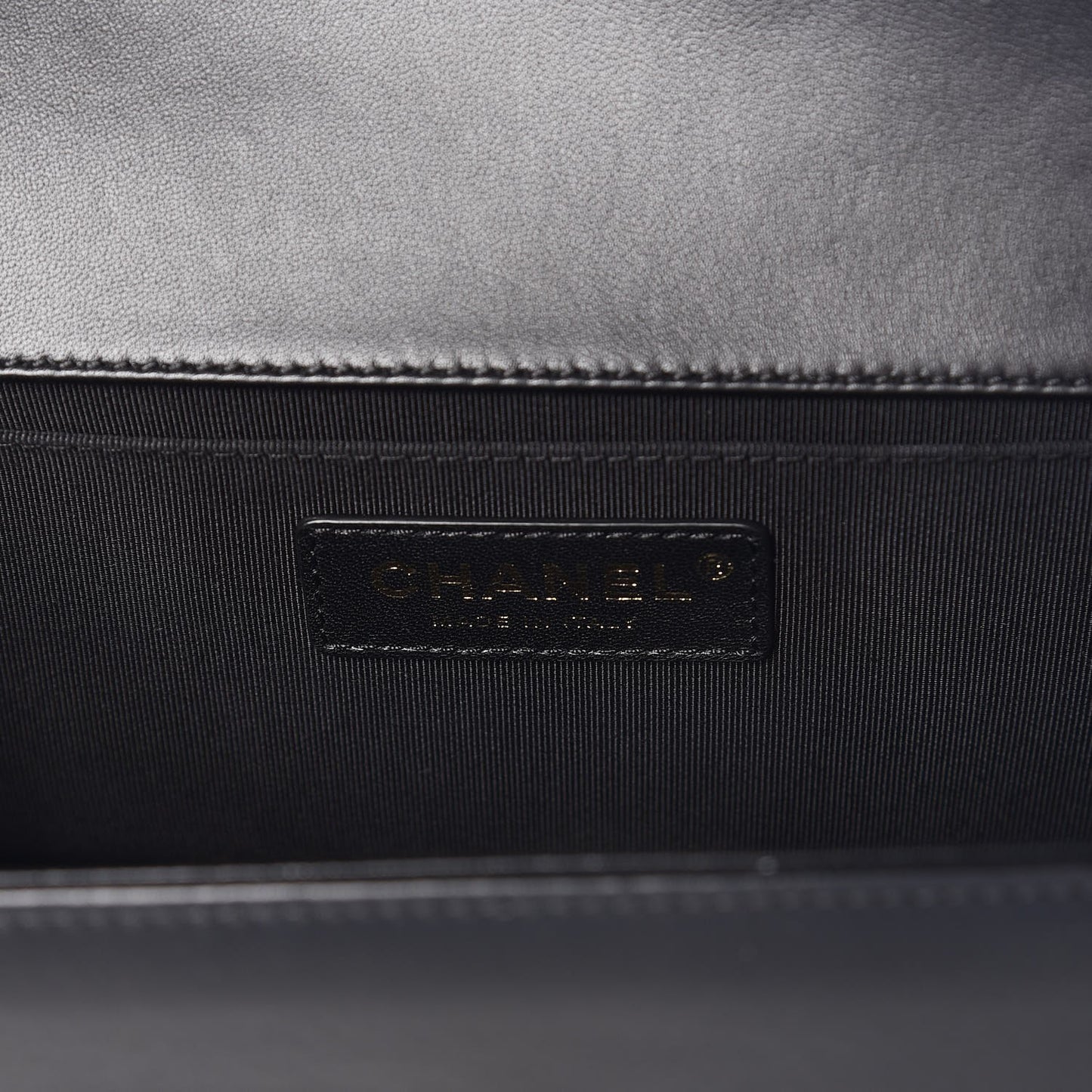 Lambskin Quilted Medium Boy Flap Black