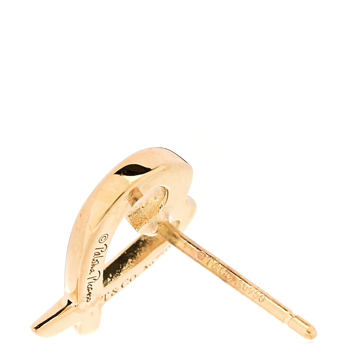18K Yellow Gold Mini Paloma Picasso Loving Heart Earrings