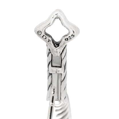 David Yurman Sterling Silver Large Cable Classics Hoop Earrings 3 of 4