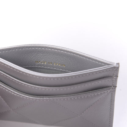 Chanel Metallic Goatskin Quilted 19 Card Holder Silver 9 of 11