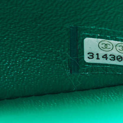 Chanel Iridescent Lambskin Quilted Mini Top Handle Rectangular Flap Green 9 of 11