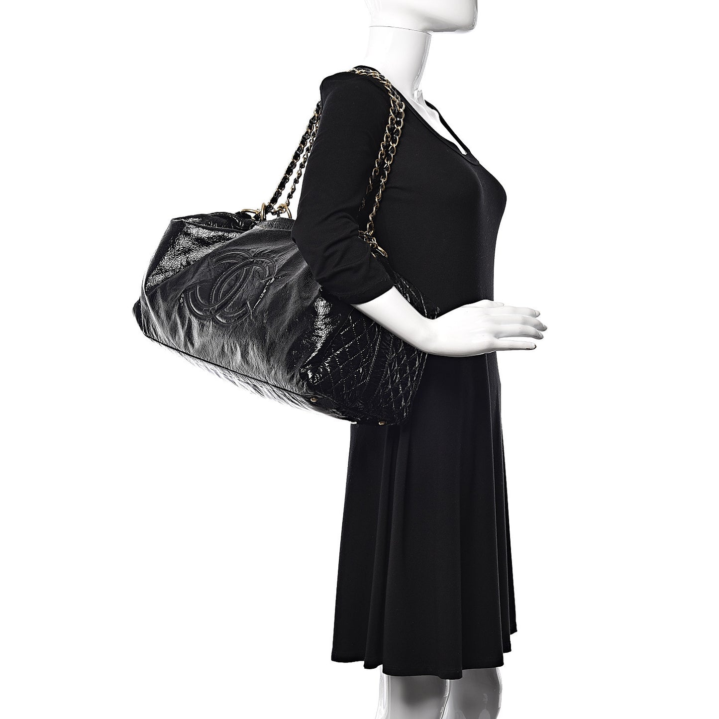 Vinyl XXL Rock and Chain Bowler Black