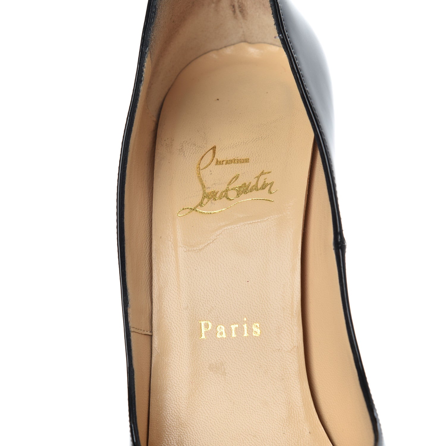 Christian Louboutin Patent Lady Peep 150 Pumps 39.5 Black 13 of 20