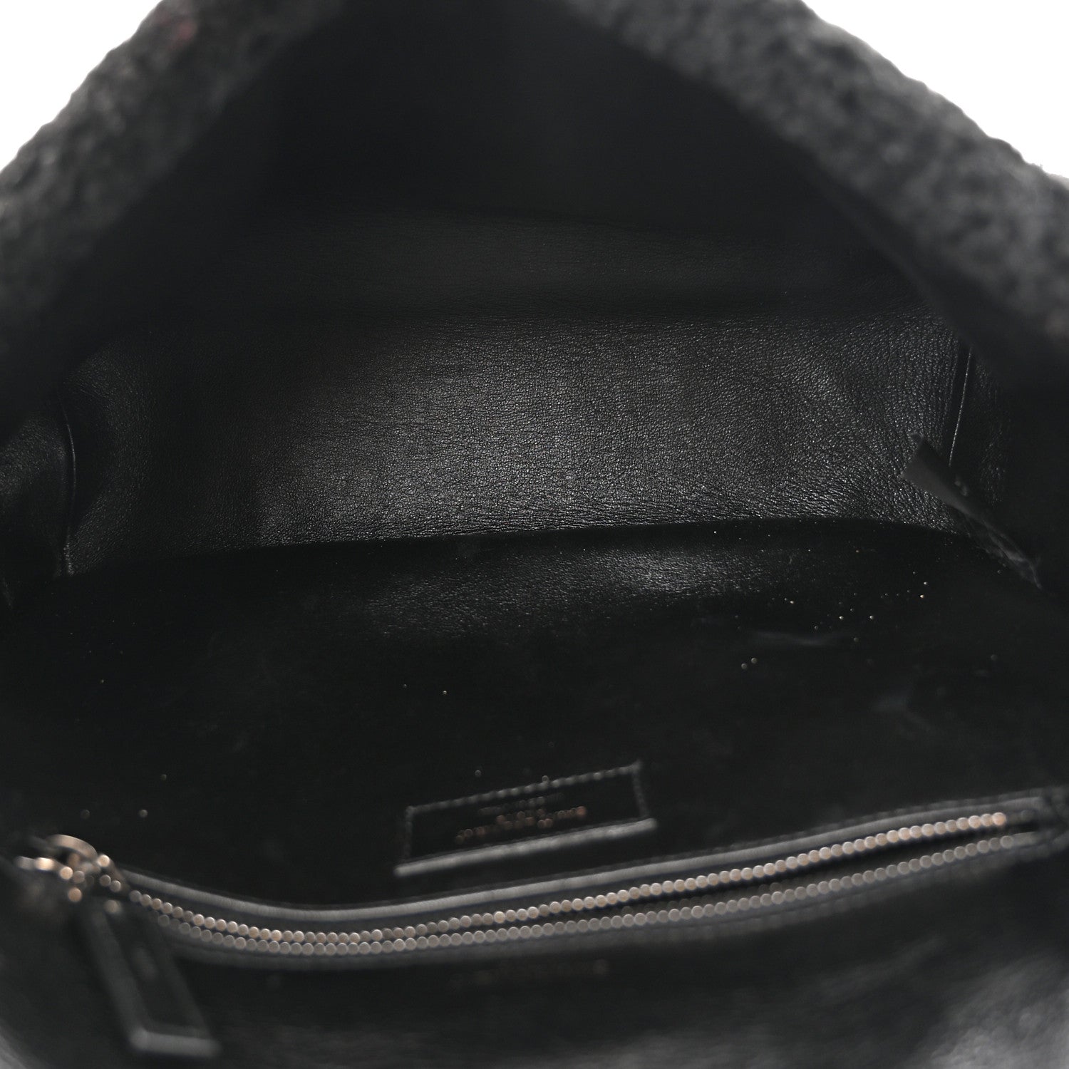 Saint Laurent Crinkled Calfskin Shearling Monogram Medium Niki Chain Satchel Black 5 of 11
