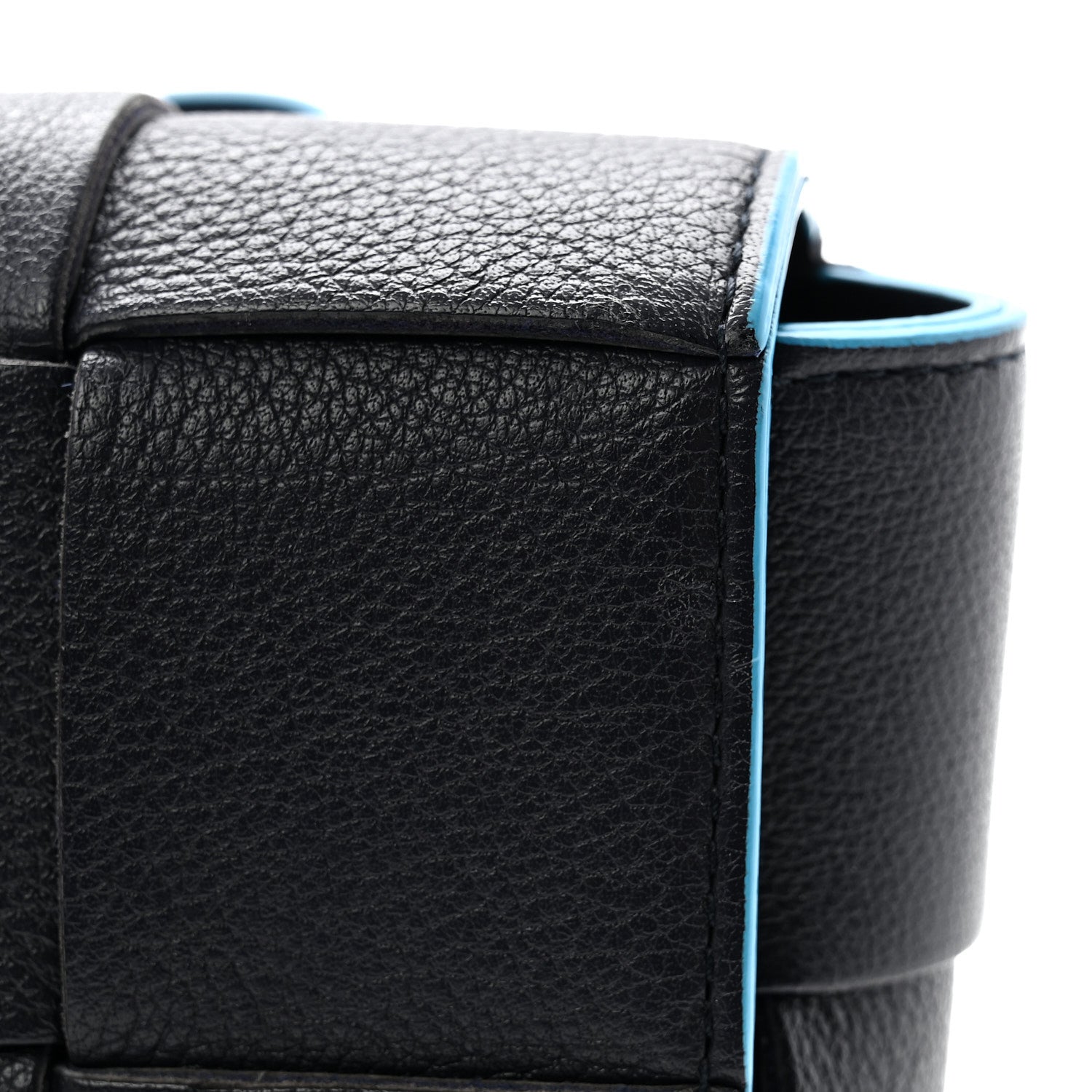 Bottega Veneta Grained Calfskin Intrecciato Cassette Belt Bag Deep Blue Pool 10 of 10