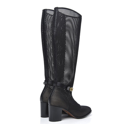 Christian Dior Calfskin Empreinte Resille High Boots 37.5 Black 4 of 8
