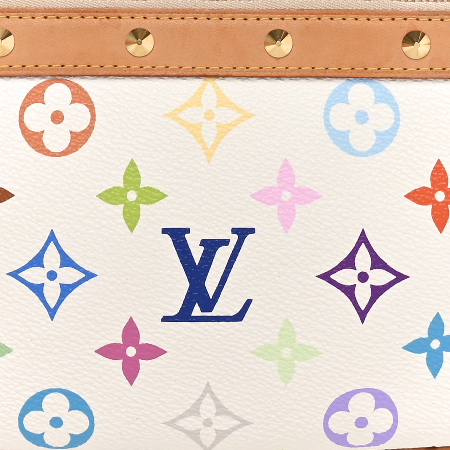 Monogram Multicolor Pochette Accessories White