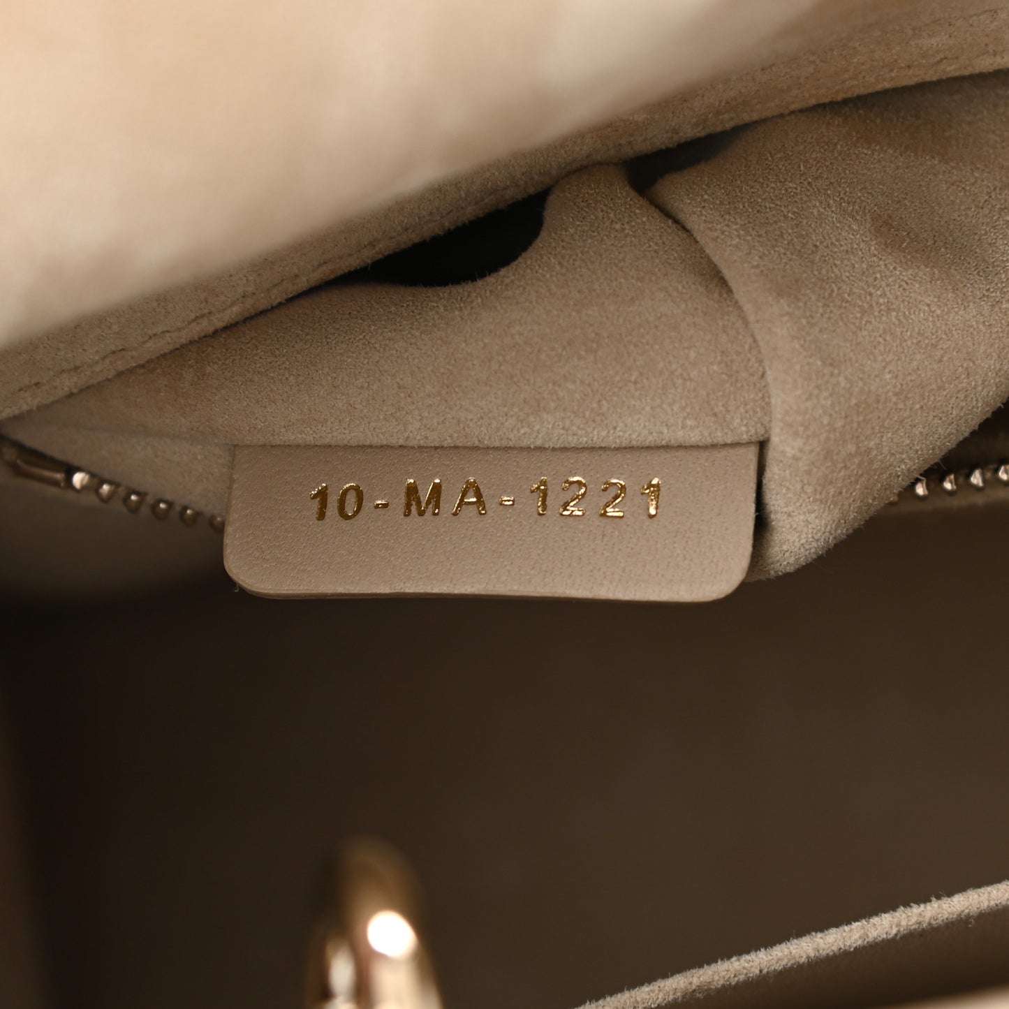 Lambskin Cannage Small My ABC Lady Dior Beige