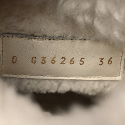Chanel Lambskin Shearling Short Boots 36 Black 10 of 10
