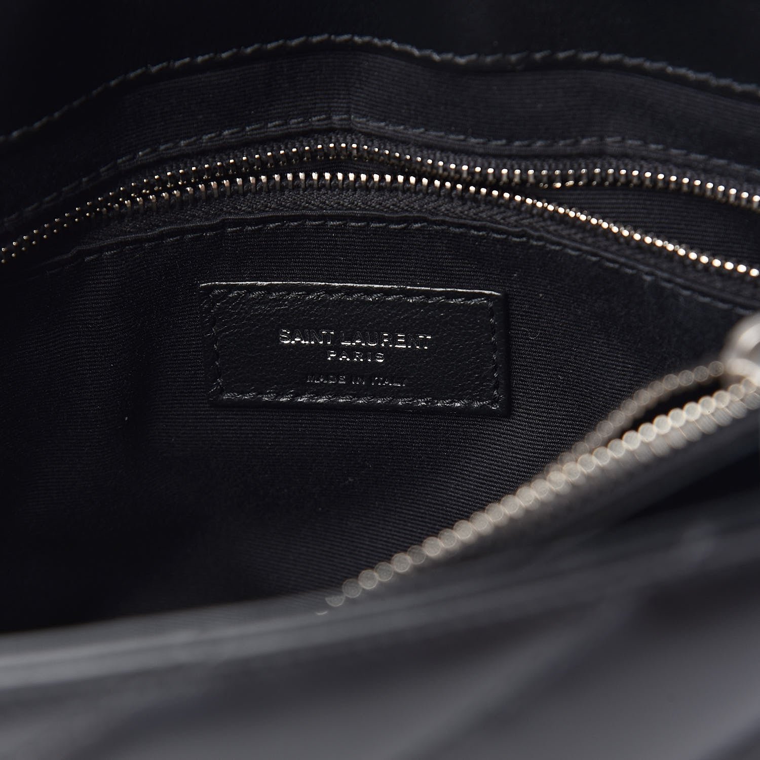 Saint Laurent Calfskin Y Quilted Monogram Medium Loulou Chain Satchel Black 7 of 10