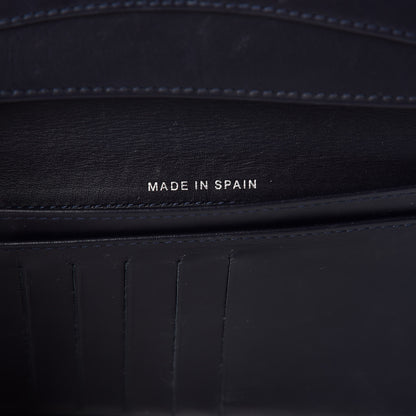 Chanel Caviar Quilted Yen Wallet Dark Blue 9 of 10