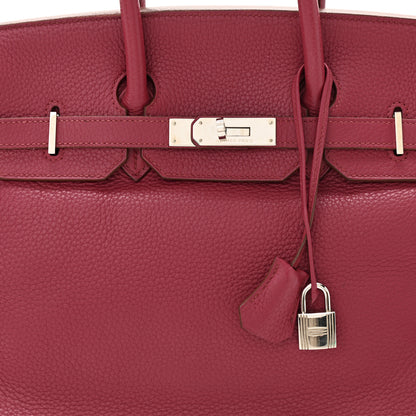 Hermes Taurillon Clemence Birkin 35 Rubis 8 of 18