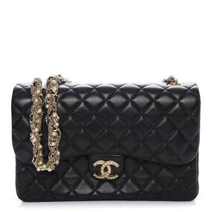 Chanel Lambskin Quilted Medium Westminster Pearl Flap Black 1 of 8