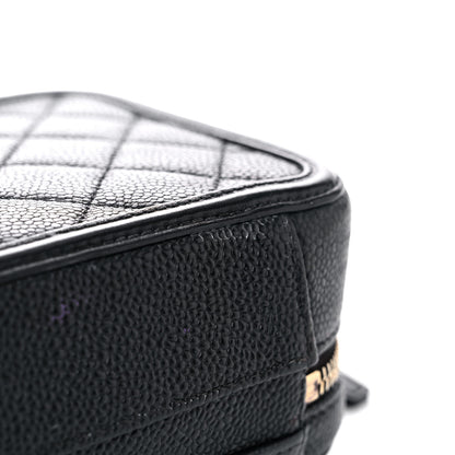 Chanel Caviar Quilted Small CC Filigree Vanity Case Black 9 of 28