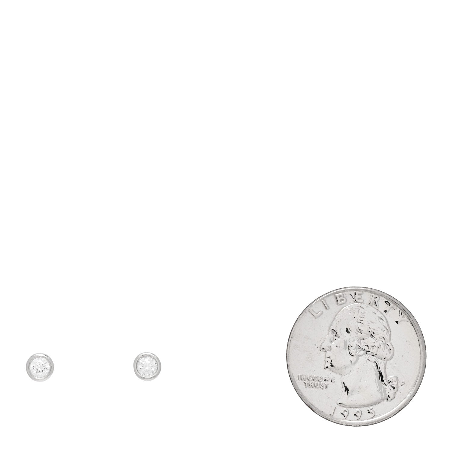Tiffany Platinum Diamond .34ctw Elsa Peretti Diamonds By The Yard Earrings 2 of 6