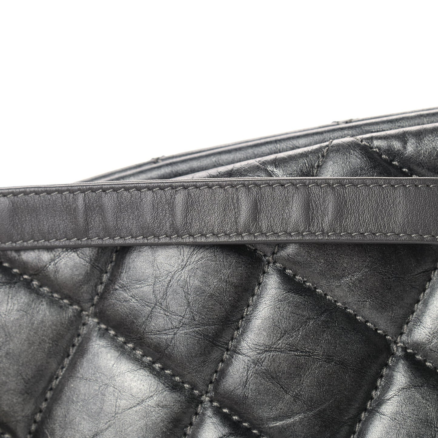 Aged Calfskin Medium Just Mademoiselle Bowling Bag Black