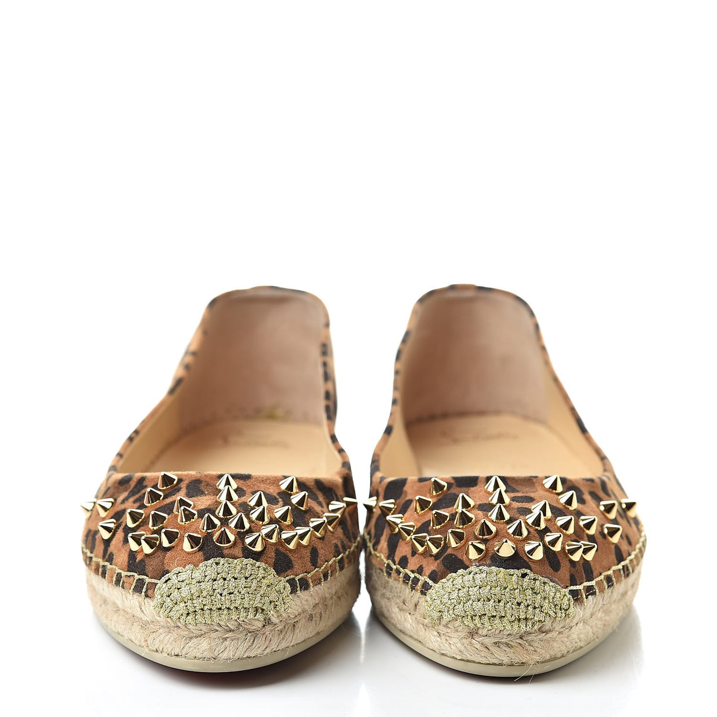 Veau Velours Leopard Aliochette Espadrilles 40 Caramel