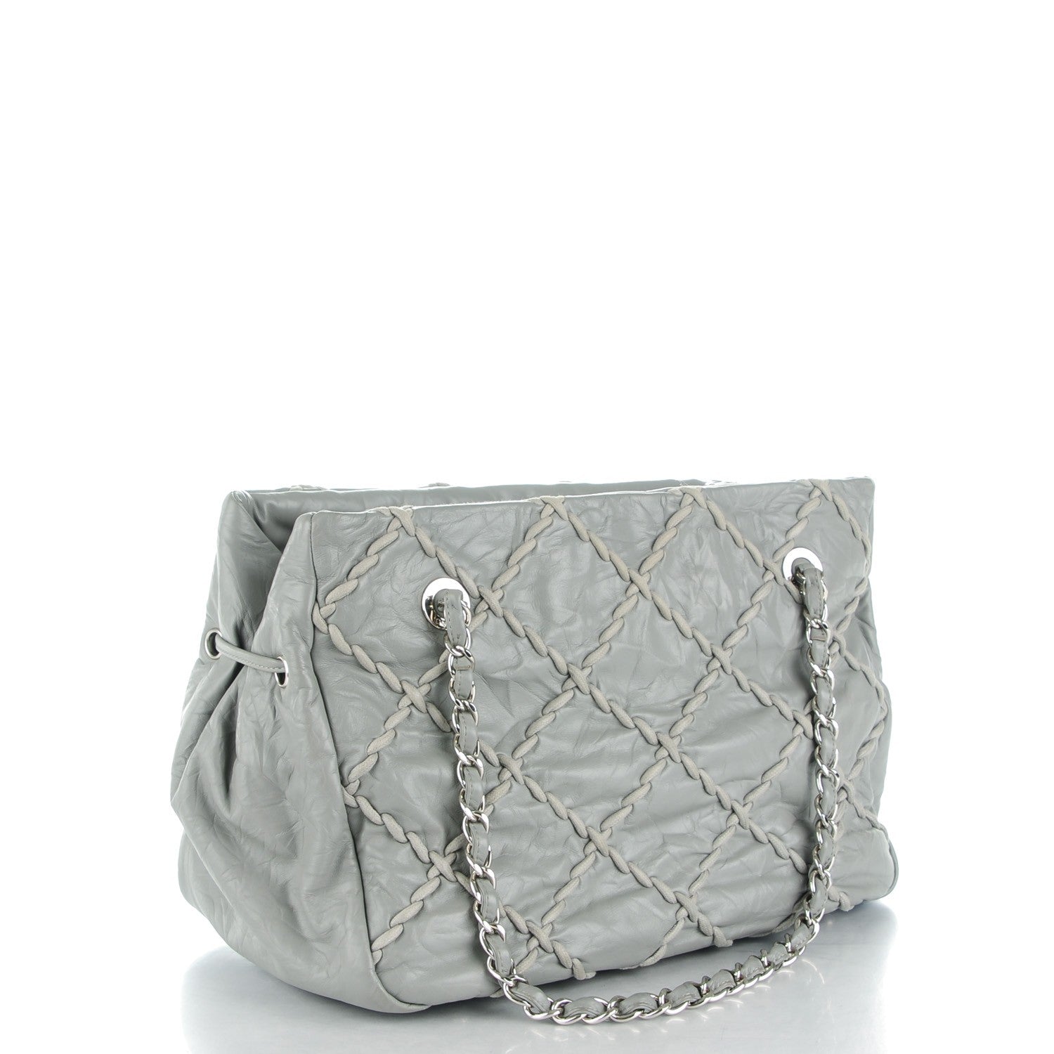 Chanel Calfskin Ultra Stitch Tote Grey 3 of 7