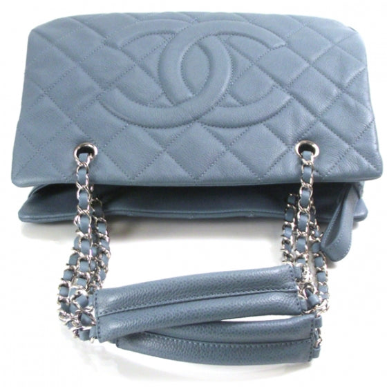 Chanel Caviar Timeless Classic Shopping Tote Blue 5 of 11