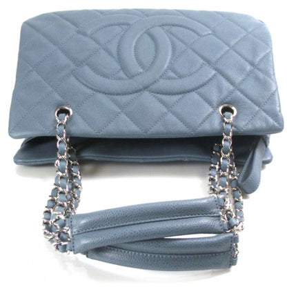 Chanel Caviar Timeless Classic Shopping Tote Blue 5 of 11