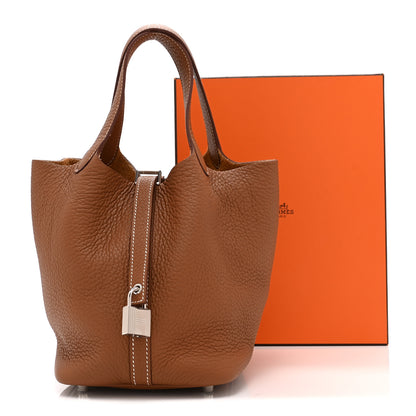 Hermes Taurillon Clemence Picotin Lock 18 PM Gold 11 of 11