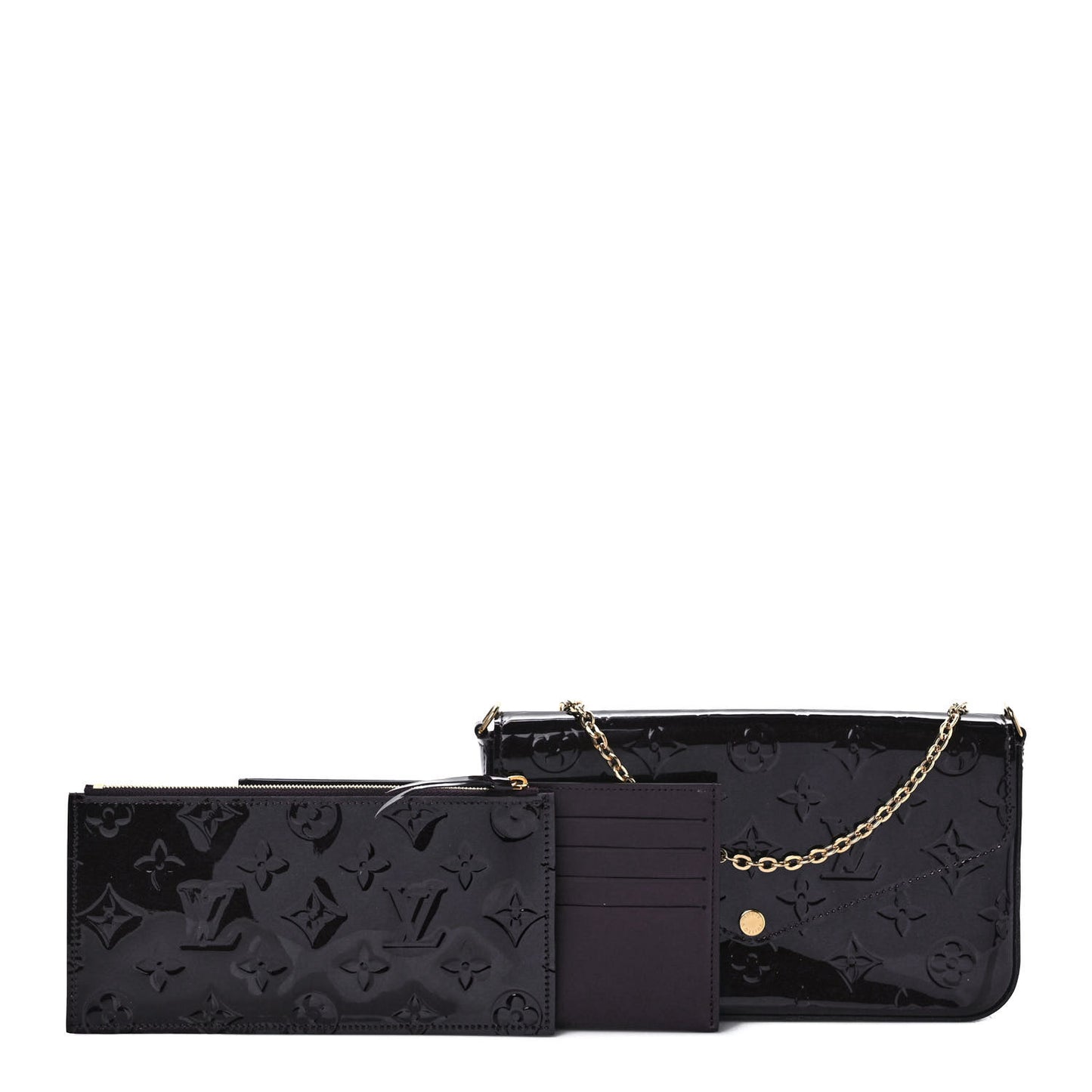 Vernis Pochette Felicie Chain Wallet Amarante