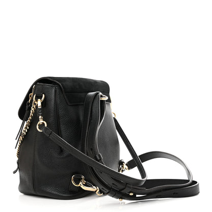 Chloe Suede Calfskin Small Faye Backpack Black 3 of 17