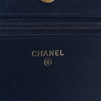 Chanel Caviar Quilted Boy Wallet On Chain WOC Navy 6 of 12