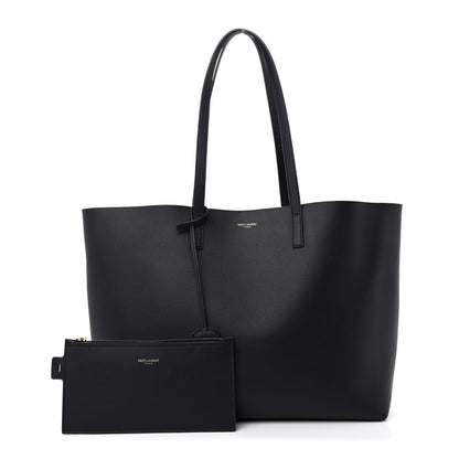 Saint Laurent Calfskin Large Shopping Tote Deep Marine 3 of 15