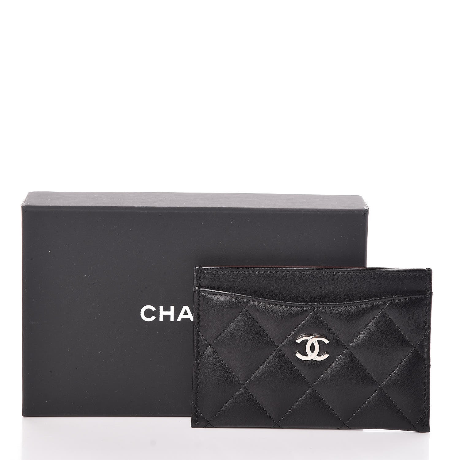 Chanel Lambskin Quilted Card Holder Black 9 of 9