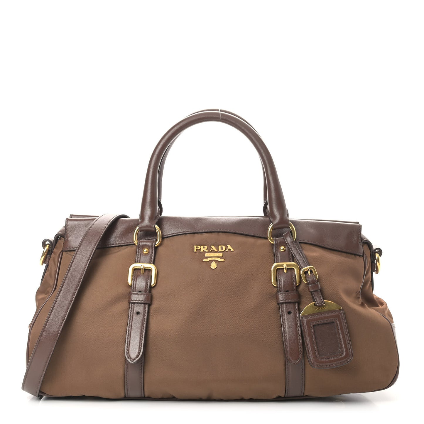 Nylon Tessuto Soft Calf Tote Corinto