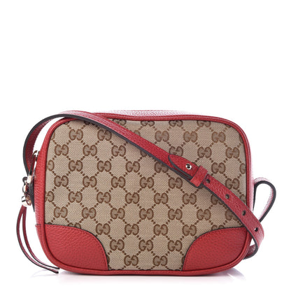 Gucci Monogram Mini Bree Messenger Bag Red 1 of 7