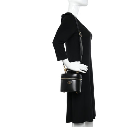 Gucci Calfskin Mini Bamboo Top Handle Shoulder Bag Black 2 of 11