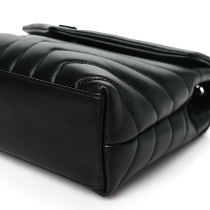 Saint Laurent Calfskin Y Quilted Monogram Monochrome Small Loulou Chain Satchel Black 10 of 10