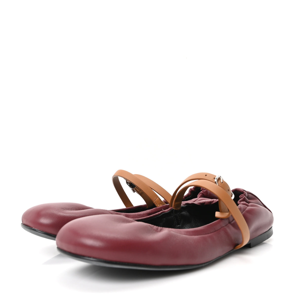 Hermes Nappa Jolly Ballet Flats 38.5 Rouge H Naturel 4 of 9