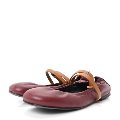 Hermes Nappa Jolly Ballet Flats 38.5 Rouge H Naturel 4 of 9