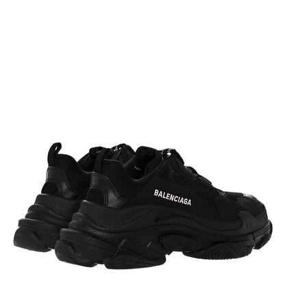 Balenciaga Fabric Mesh Womens Triple S Sneakers 37 Black 4 of 7