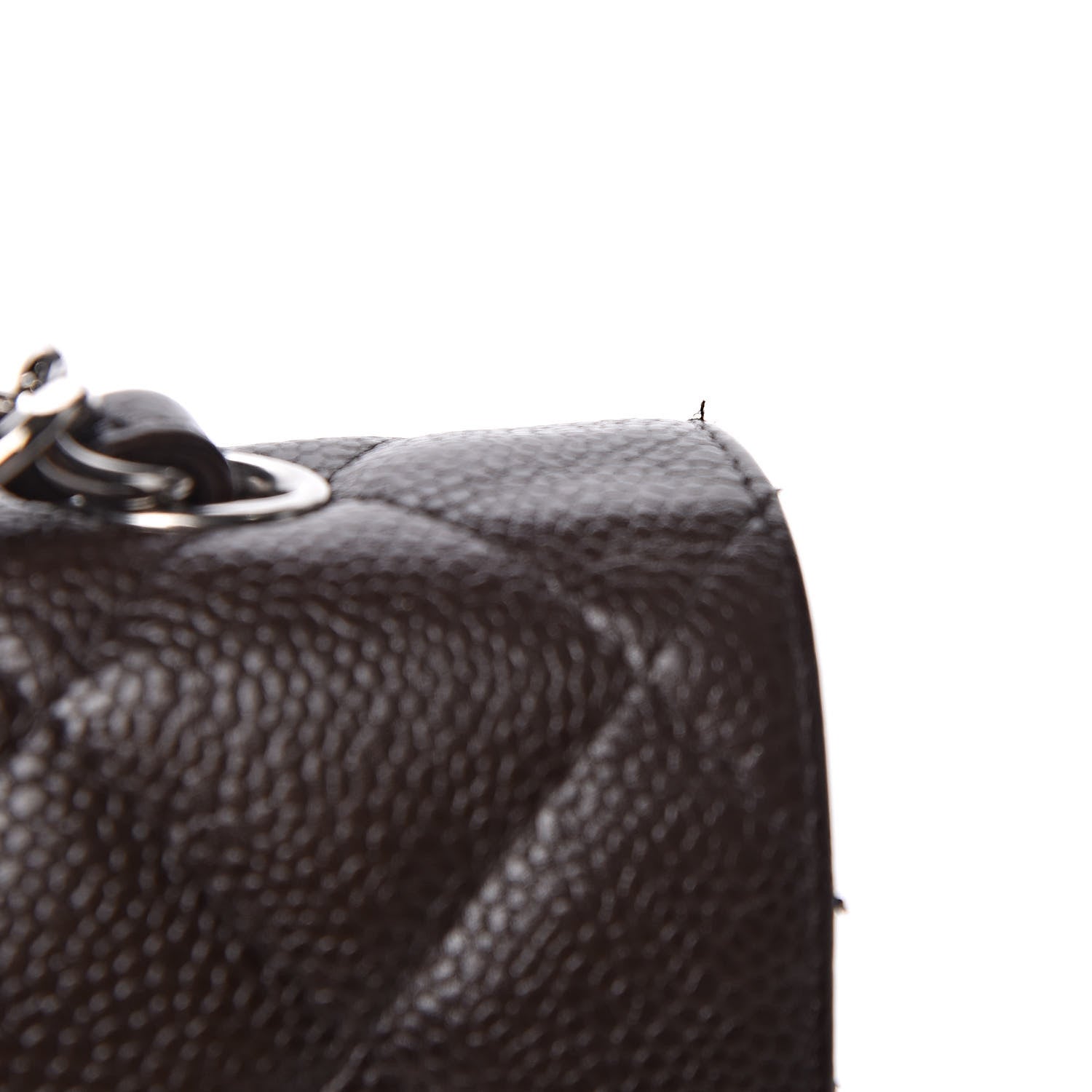 Chanel Caviar Quilted Jumbo Single Flap Dark Brown 11 of 11