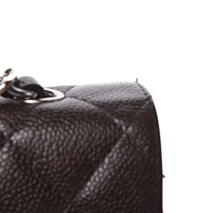 Chanel Caviar Quilted Jumbo Single Flap Dark Brown 11 of 11