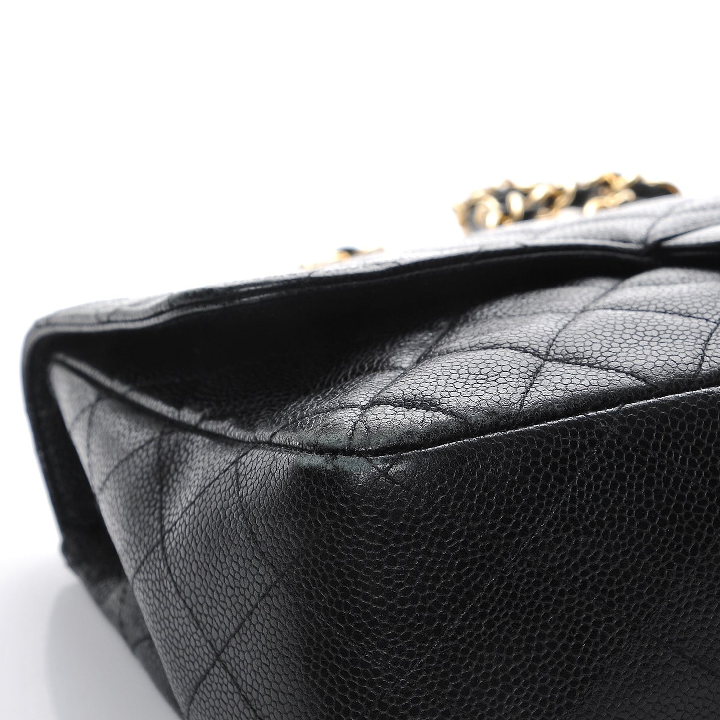 Caviar Quilted Jumbo Single Flap Black
