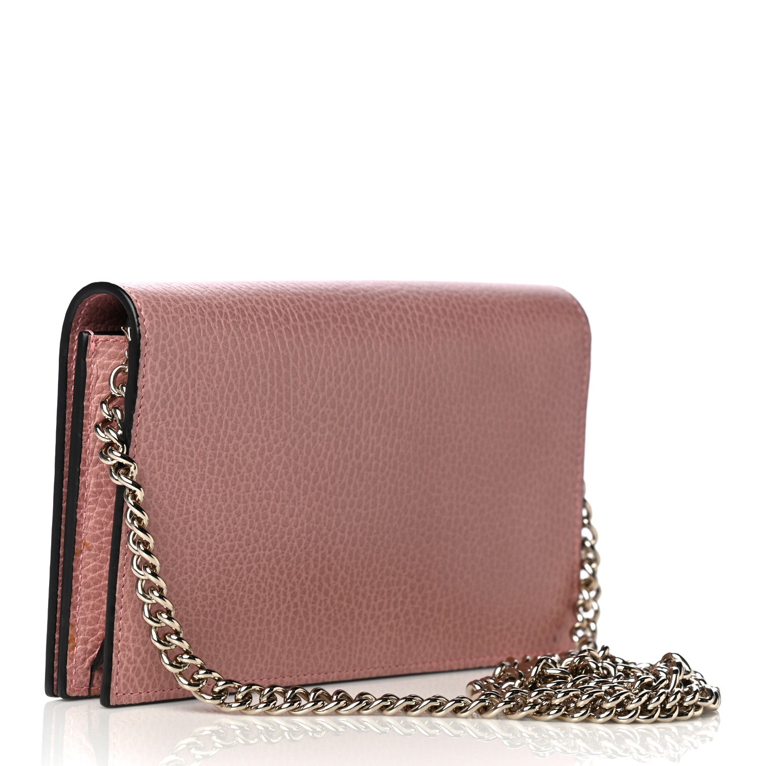 Gucci Dollar Calfskin Medium Betty Chain Wallet Soft Pink 3 of 9