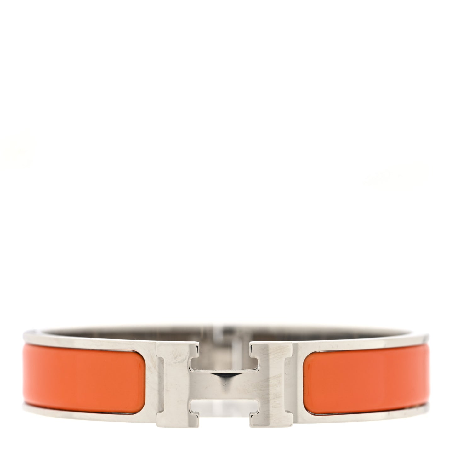 Enamel Narrow Clic Clac H Bracelet PM Orange