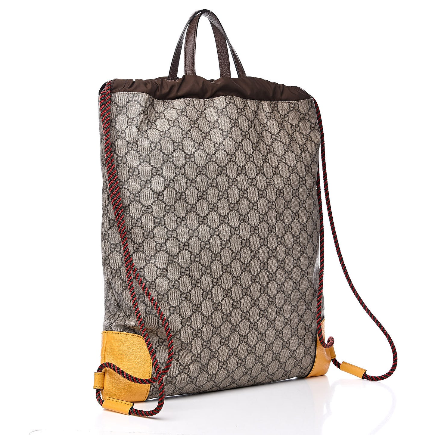 GG Supreme Monogram Neo Vintage Drawstring Backpack Beige New Acero Crop