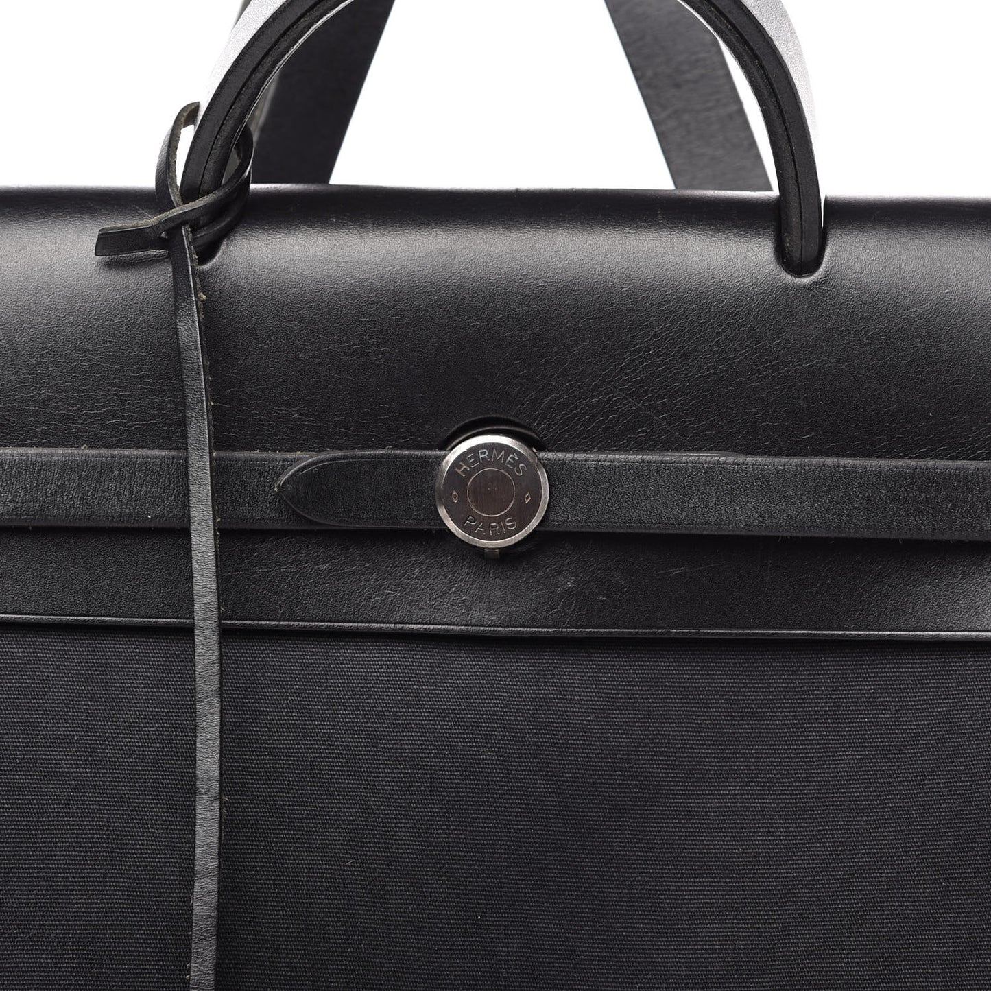 Toile Vache Calfskin Herbag 30 PM Backpack Black